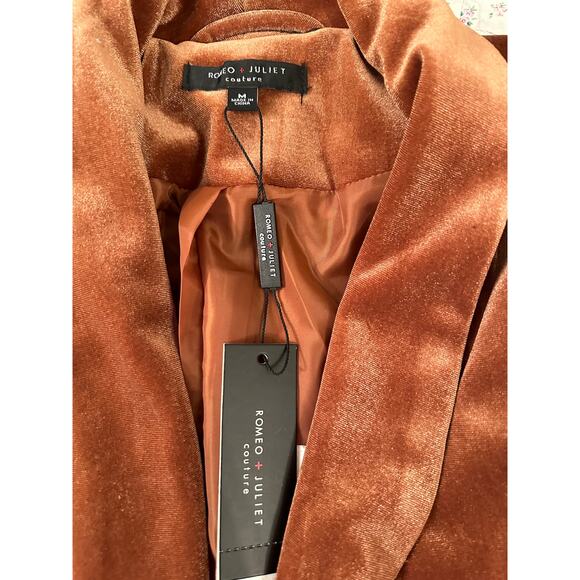 NWT SLOUCHY SLIM CUT VELVET SHAWL COLLAR BLAZER JACKET M - Picture 5 of 8